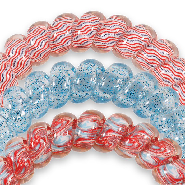 TELETIES - Spiral Hair Coils | Large | Freedom to Sparkle Hair Ties