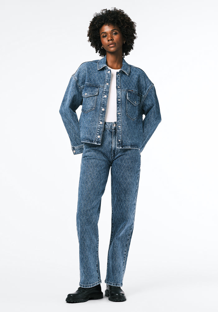 Buffalo Women Jackets Navy Denim Denim Jackets Classic Collar