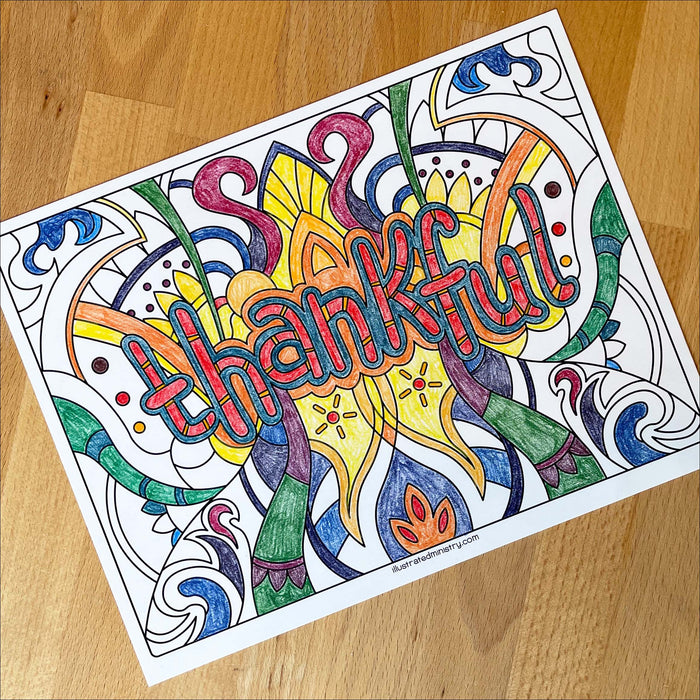 Thankful Coloring Pages