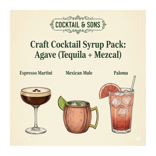 The Agave Lover’s Essential Syrup Collection (Craft Cocktail Syrup Pack - 8oz)