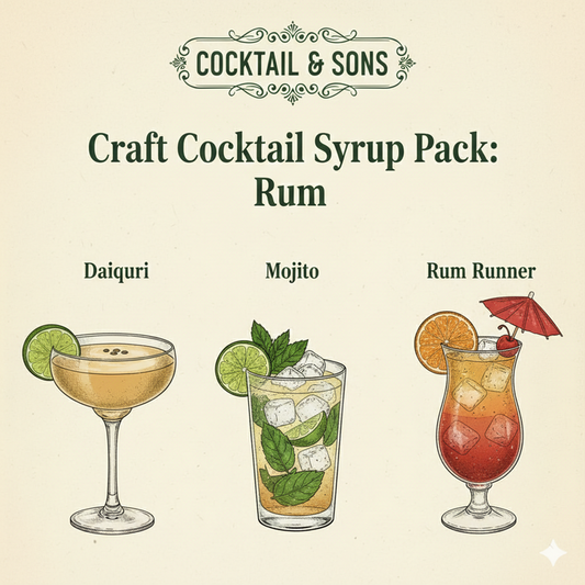 The Pro-Grade Rum Cocktail Kit (Craft Cocktail Syrup Pack - 8oz)
