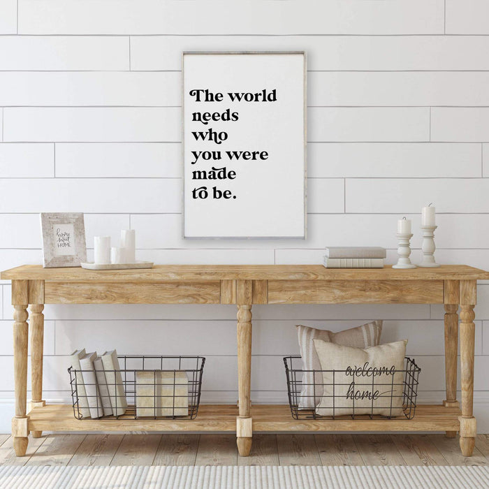 simplistic inspirational wall sign