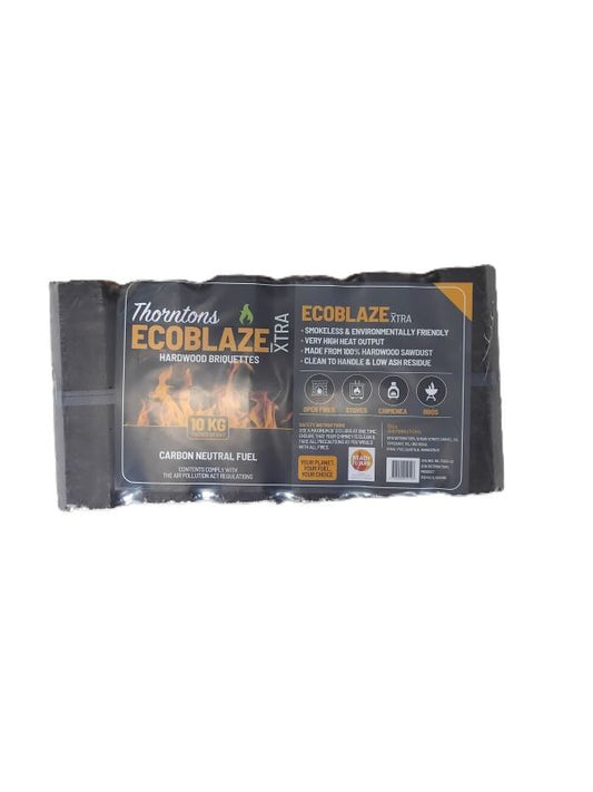 Thorntons EcoBlaze Hardwood Briquettes - 10kg
