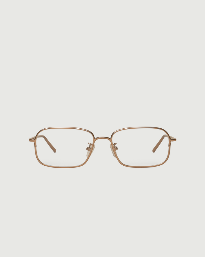 Nickel::Toma Eyeglasses rectangle Brown metal front