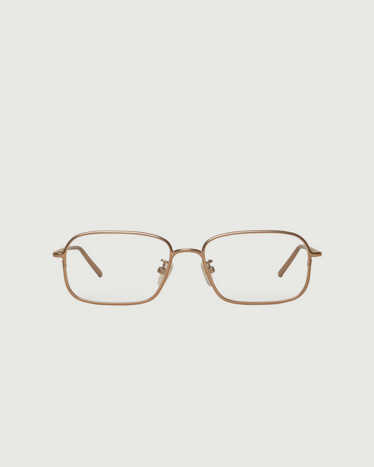 Nickel::Toma Eyeglasses rectangle Brown metal front