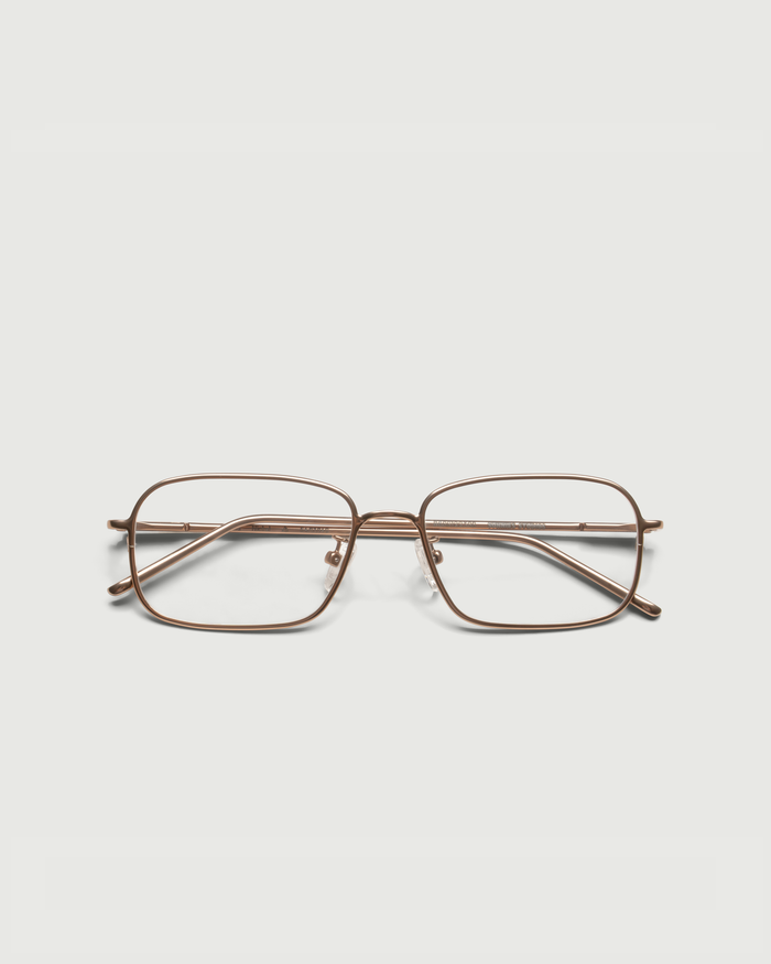 Nickel::Toma Eyeglasses rectangle Brown metal top