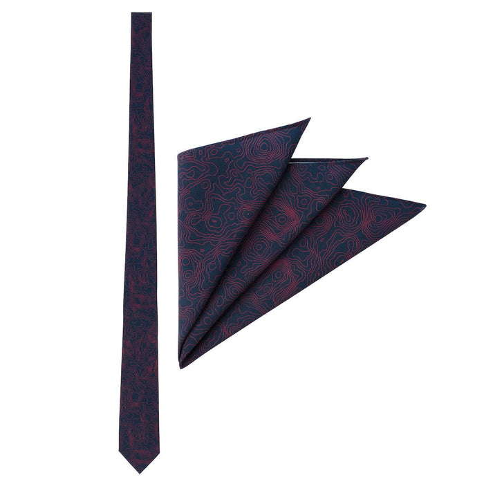 RSVLTS RSVLTS® RSVLTS Loyalty Program "Red/Navy Topo" Tie & Pocket Square Set RSVLTS Loyalty Program "Red/Navy Topo" Tie & Pocket Square Set