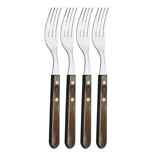 Tramontina 4 Piece Jumbo Fork Set - Dark Brown