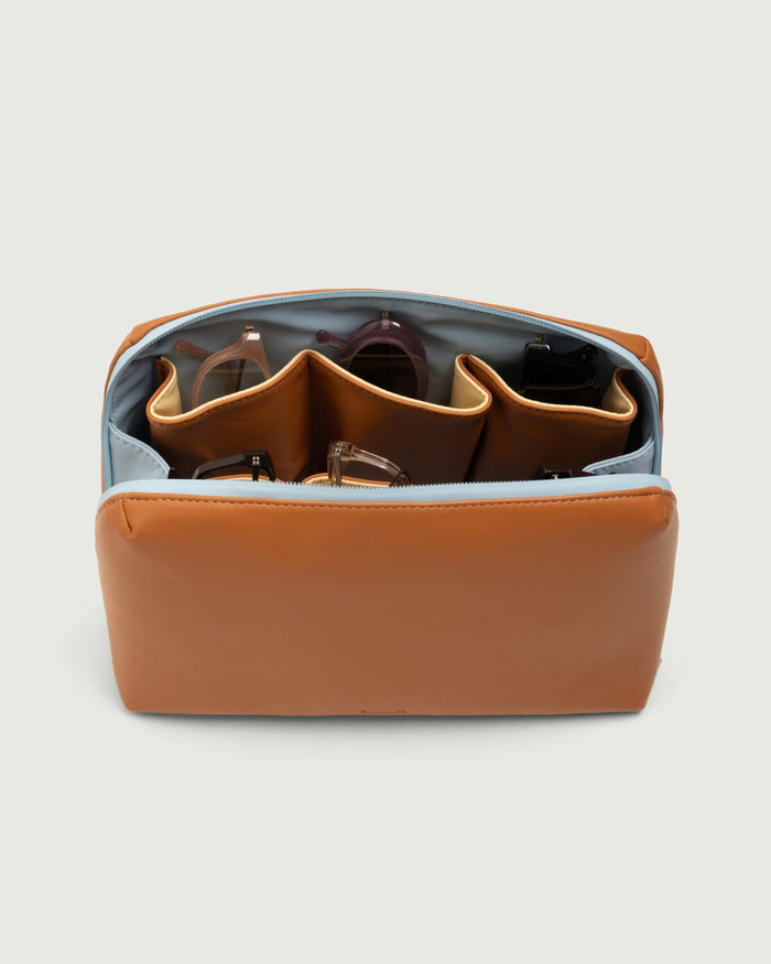 Caramel::Travel Pouch  brown  side