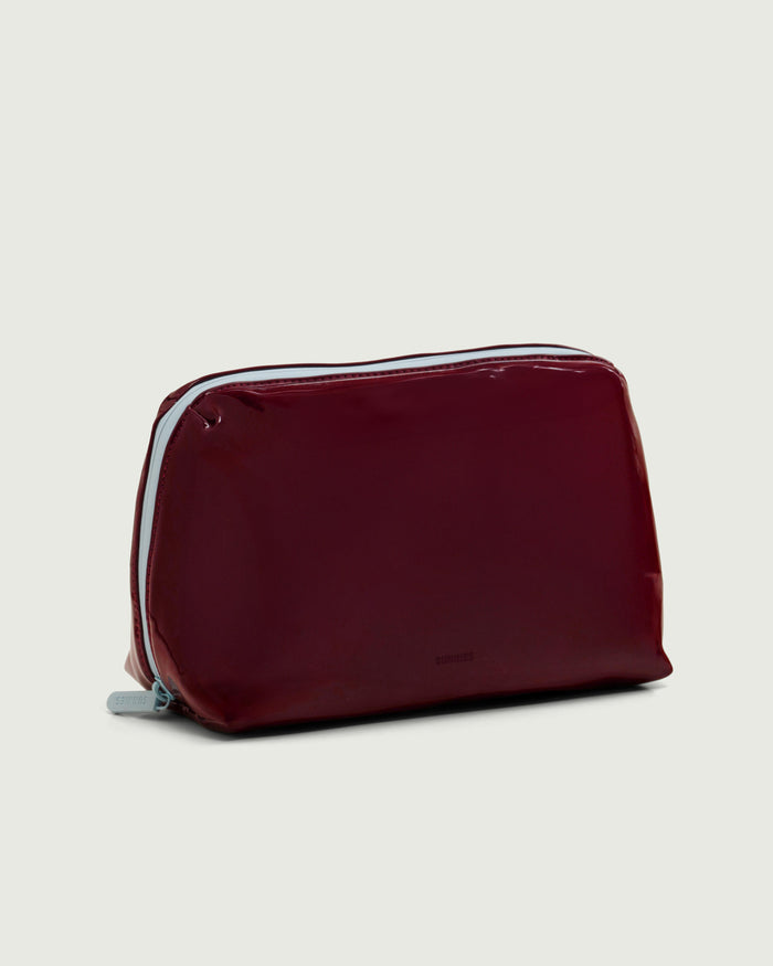 Hibiscus::Travel Pouch  brown  front diagonal