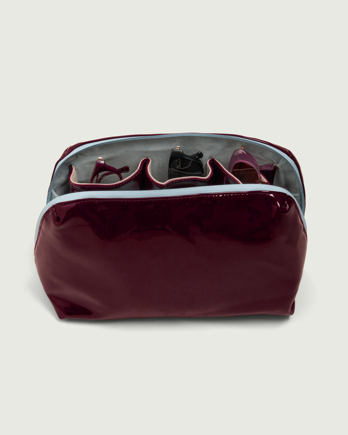 Hibiscus::Travel Pouch  brown  side
