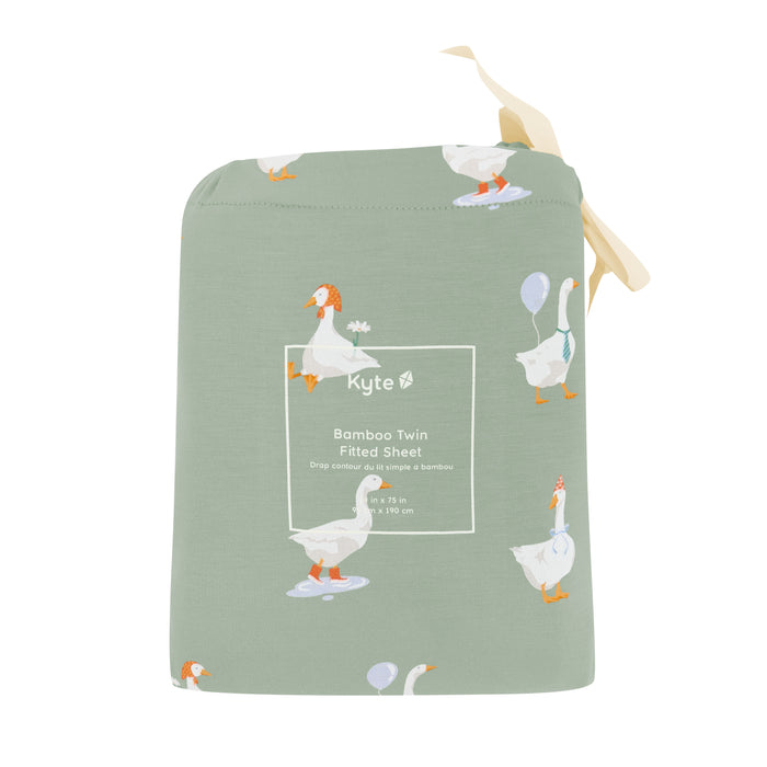 Twin Sheet in Silly Goose shown in its packaging