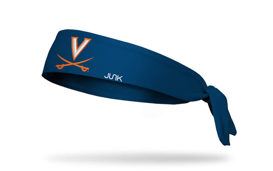 University of Virginia: V-Sabre Navy Flex Tie Headband - View 1
