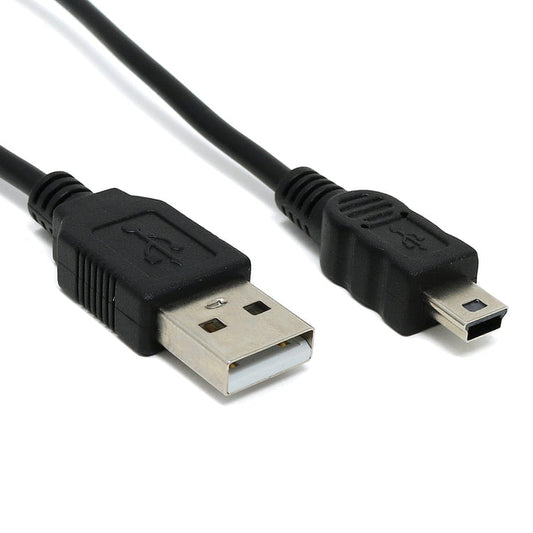 USB-A to USB Mini-B Cable - Black by The Pi Hut - The Pi Hut