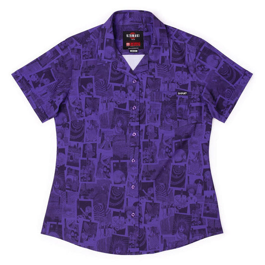 RSVLTS XS Uzumaki Junji Women's Short Sleeve Shirt Uzumaki Junji  "The Curse" – Women's KUNUFLEX Short Sleeve Shirt Uzumaki Junji  "The Curse" – Women's KUNUFLEX Short Sleeve Shirt