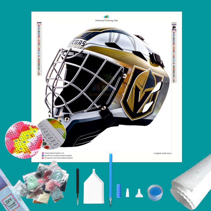 Vegas Golden Knights NHL Goalie Mask Diamond Painting-Diamond Painting Hut