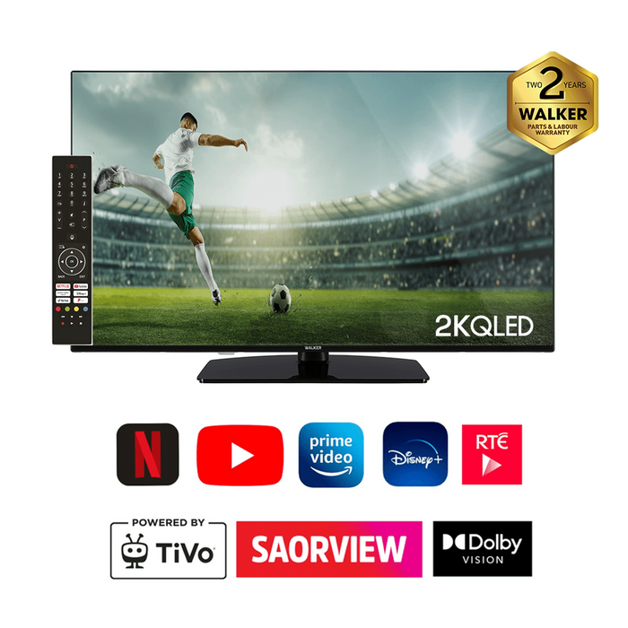 Walker 2K QLED TV with Satellite Tuner 32 | WPS2KQLED40251 Walker TV Euronics Ireland