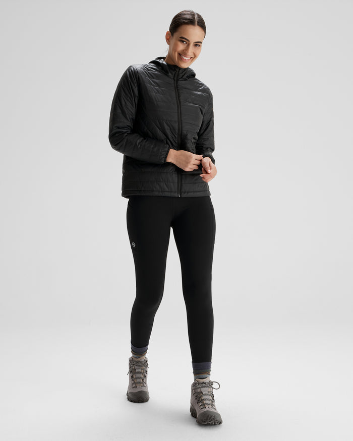 Women's Heli R Insulated Hooded Jacket - Black Stingray