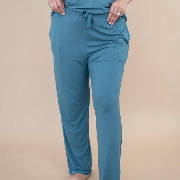 Close up of the Women's Lounge Pants in Atlantic