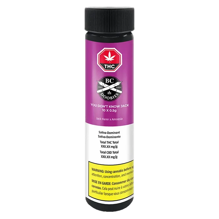 BC Doobies 5 g You Don't Know Jack PR 10 x 0.5 g Pre-Rolls