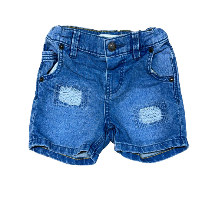 Zara | Patchwork Jean Shorts | 6-9m