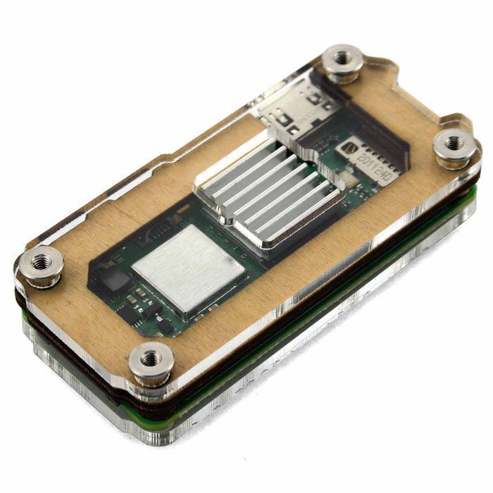 Zebra Zero Heatsink Raspberry Pi Zero 2 Case - Wood by C4 Labs - The Pi Hut